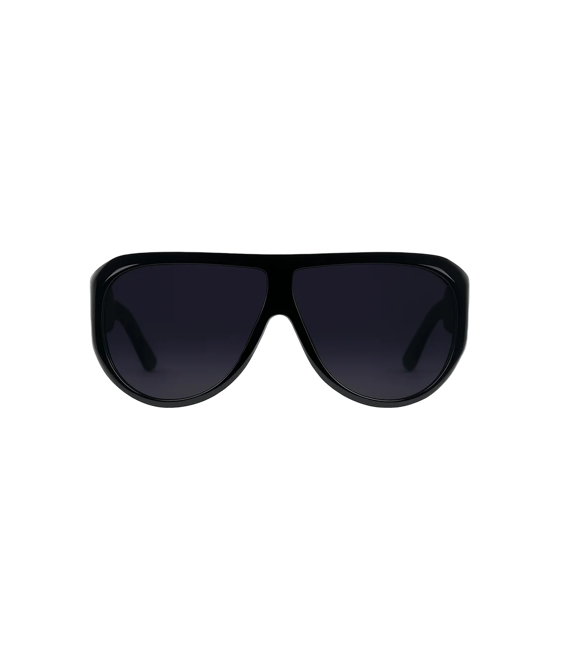 Black sunglasses on a white background