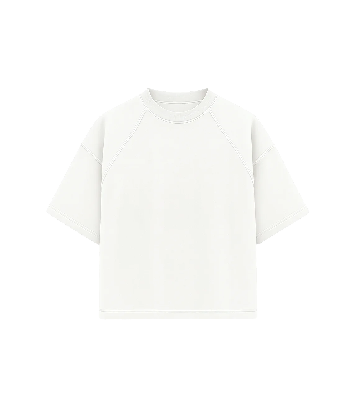 White blouse with a high collar on a white background